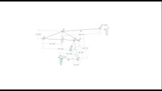 Example of Measurements Feature in Linkage Mechanism Designer