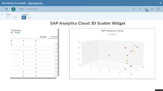 SAP Analytics Cloud 3D Scatter Chart Custom Widget