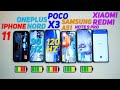 BATTERY DRAIN TEST! POCO X3, ONEPLUS NORD, SAMSUNG A51, REDMI NOTE 9 PRO, IPHONE 11.