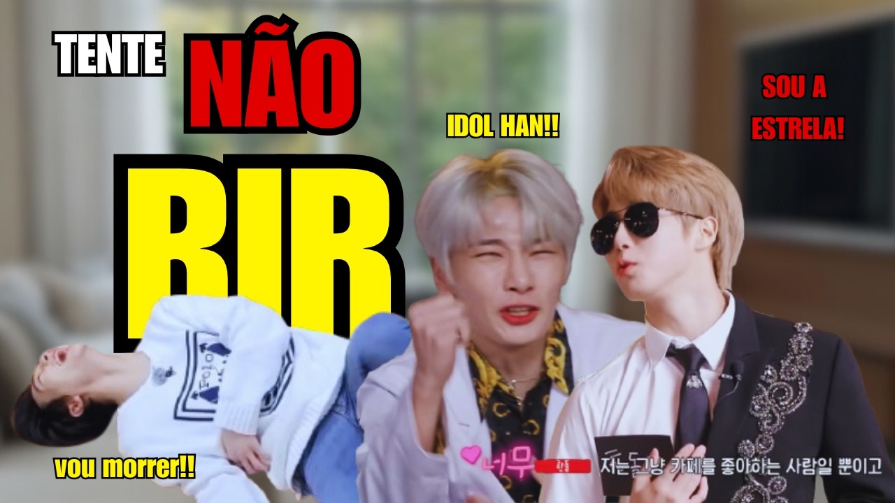 Stray Kids members making funny and chaotic expressions