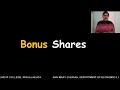 Bonus shares