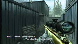 Xbox 360 1v1 lBuR7oN vs scopeboy25 cod4!
