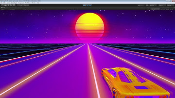 Sunset retrowave McLaren racing... Unity, Playmaker