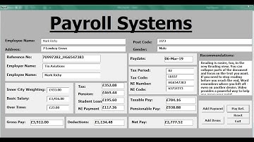 Overview of How to Create Payroll Systems in Excel Using VBA