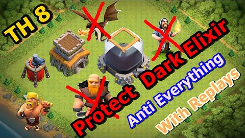 Town Hall 8 (TH8) best Farming Base 2016 - Protect your Dark Elixir (Defense Replays)