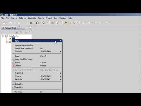 Hello World Program in JAVA using eclipse