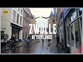 Discover zwolle netherlands  a walking tour of the city center  rainy evening tour   4k