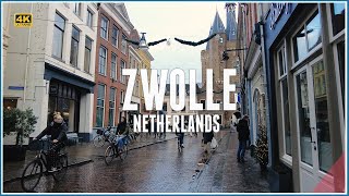 Discover Zwolle/ Netherlands - A Walking Tour Of The City Center / Rainy Evening Tour ☔ - 4k