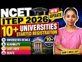 🚨 NCET ITEP 2026 BIG UPDATE | 10+ Universities have officially started registration for ITEP 2026 🔥 