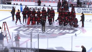 Annual Carolina Hurricanes alumni game taking place at Carter-Finley Stadium