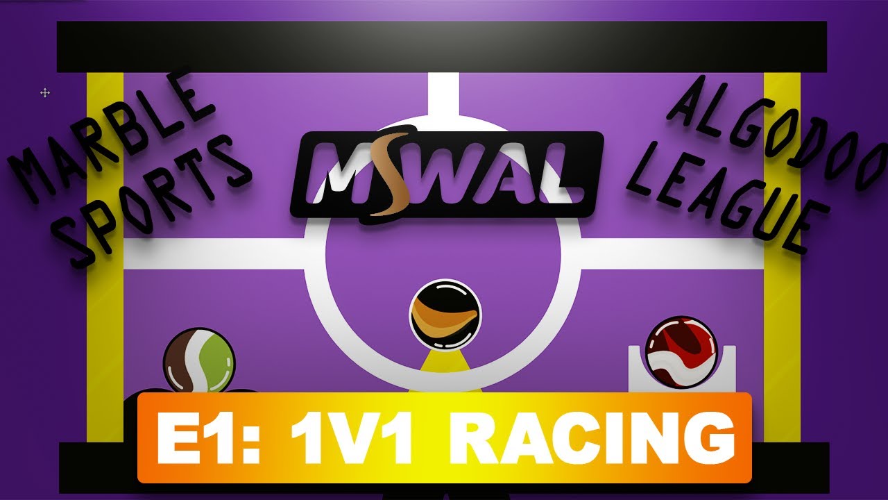 Algodoo League S1 - E1: 1v1 Racing (Marble Sports)