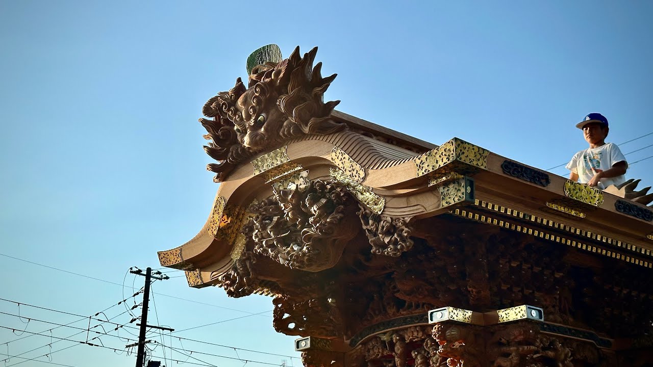 【鳳西三の夏】新在家だんじり 鳴り物 鳳太鼓 帰町曳行  新在家夏祭り 令和7年8月2日 堺市西区 鳳地区 新在家