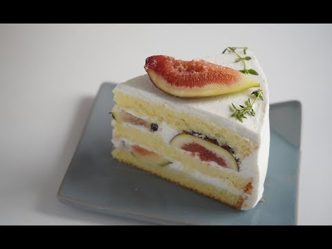 무화과 <strong>쇼트케이크</strong>. 바닐라 무화과 케이크만들기:  fig cake 홈베이킹  [우미스베이킹:그녀의베이킹]