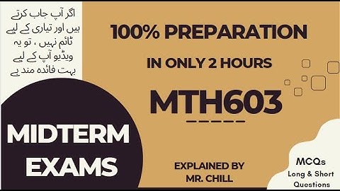 MTH603 midterm preparation | most Important questions | Mcqs, Short & Long