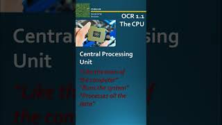 OCR GCSE 1.1 - The CPU