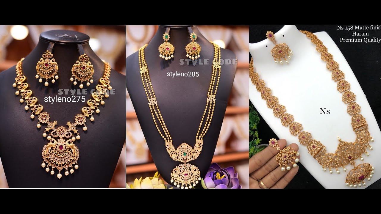 Huge collection of premium gold finish and matte finish jewelery YouTube