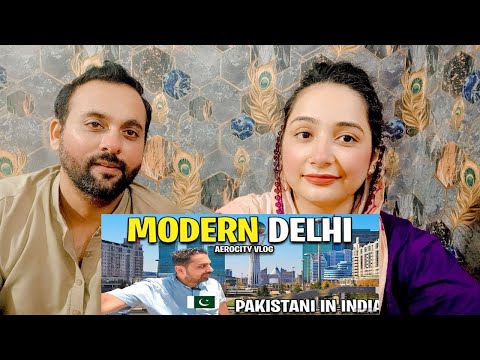 Pakistani Exploring Modern Delhi India | #indianfood | Pakistani Couple | Sana & Shan Reaction