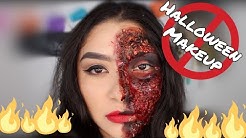 Maquillaje cara quemada | tutorial para Halloween