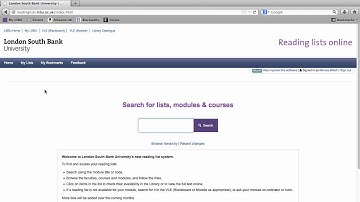 Getting started with Reading Lists Online