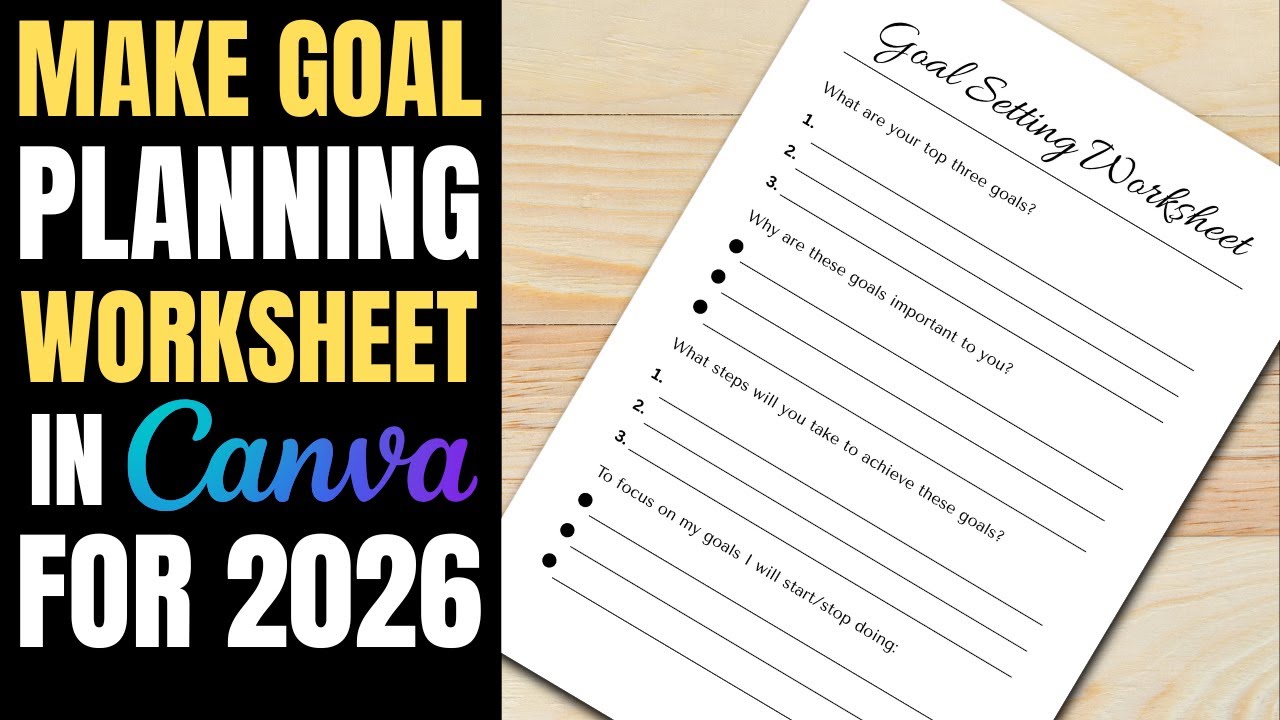 Canva Goal Planner Tutorial | Create a One-Page Worksheet