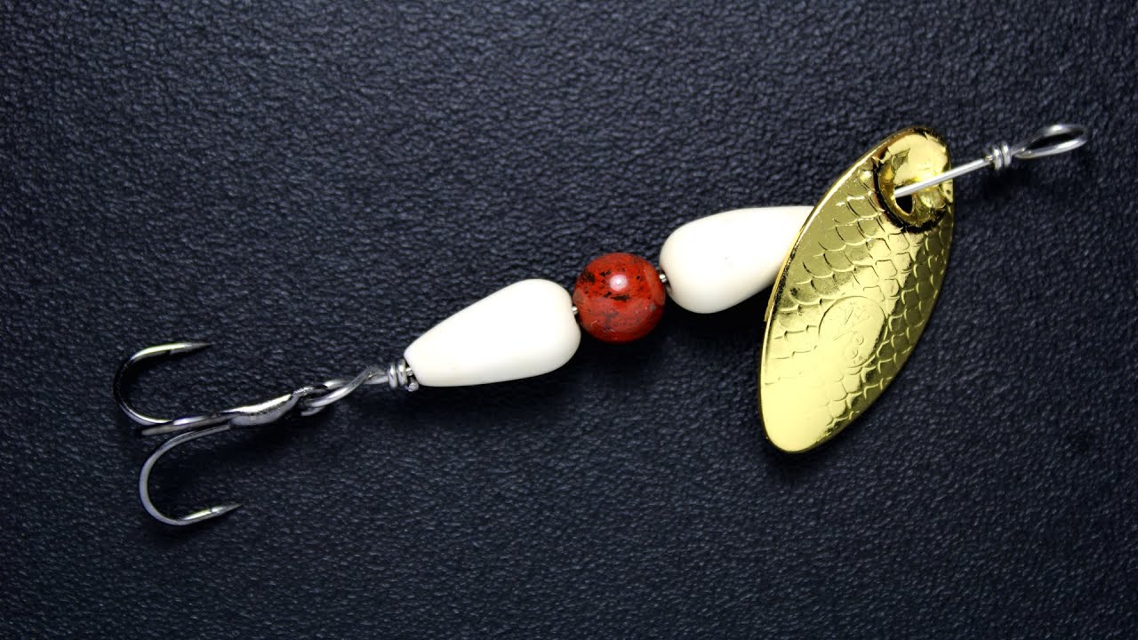 Making a Howlite and Red Jasper Inline Spinner Fishing Lure