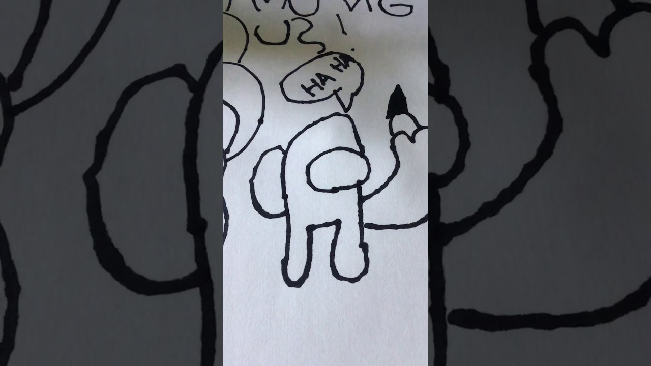 How to Draw Among Us Killer, Dead Body and Ghost - YouTube