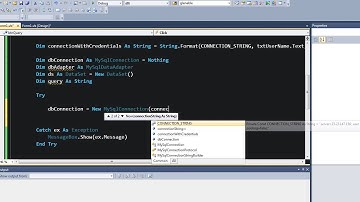 Connecting to MySQL with VB .NET Part 1