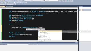 Connecting to MySQL with VB .NET Part 1 Details