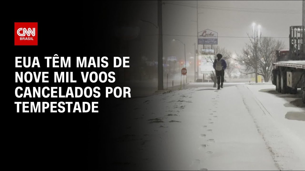 EUA: Mais de nove mil voos são cancelados por conta de tempestade | AGORA CNN