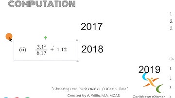 Review of Past CSEC Math Papers 2017,2018, 2019
