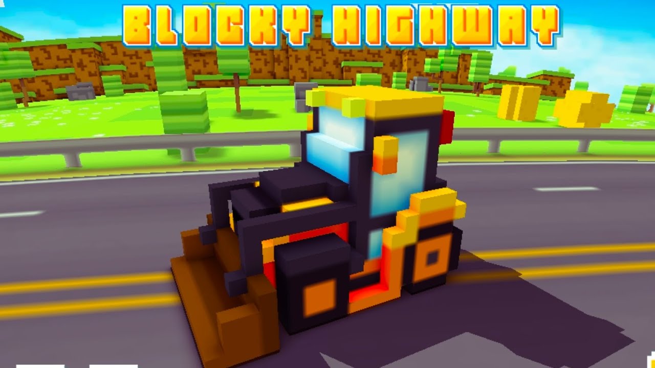 Blocky Highway: Traffic Racing Gameplay | New Vehicle Bulldozer Country Side One Way Scored 1189