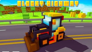 Blocky Highway: Traffic Racing Gameplay | New Vehicle Bulldozer Country Side One Way Scored 1189 screenshot 2