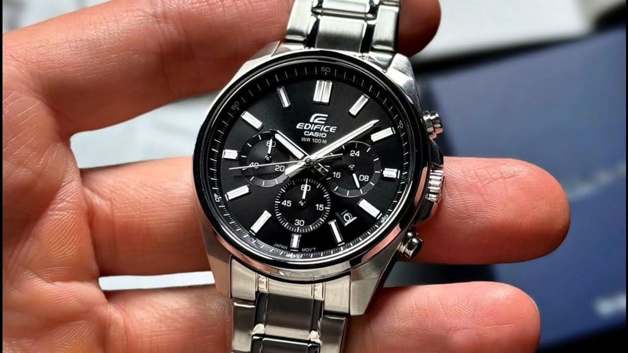 Edifice Casio Chronograph Analog Black Dial Men's Watch - YouTube