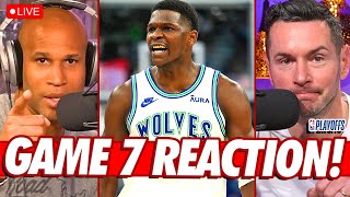 WOLVES STUN THE NUGGETS! | GAME 7 REACTION w/ JJ REDICK AND RICHARD JEFFERSON