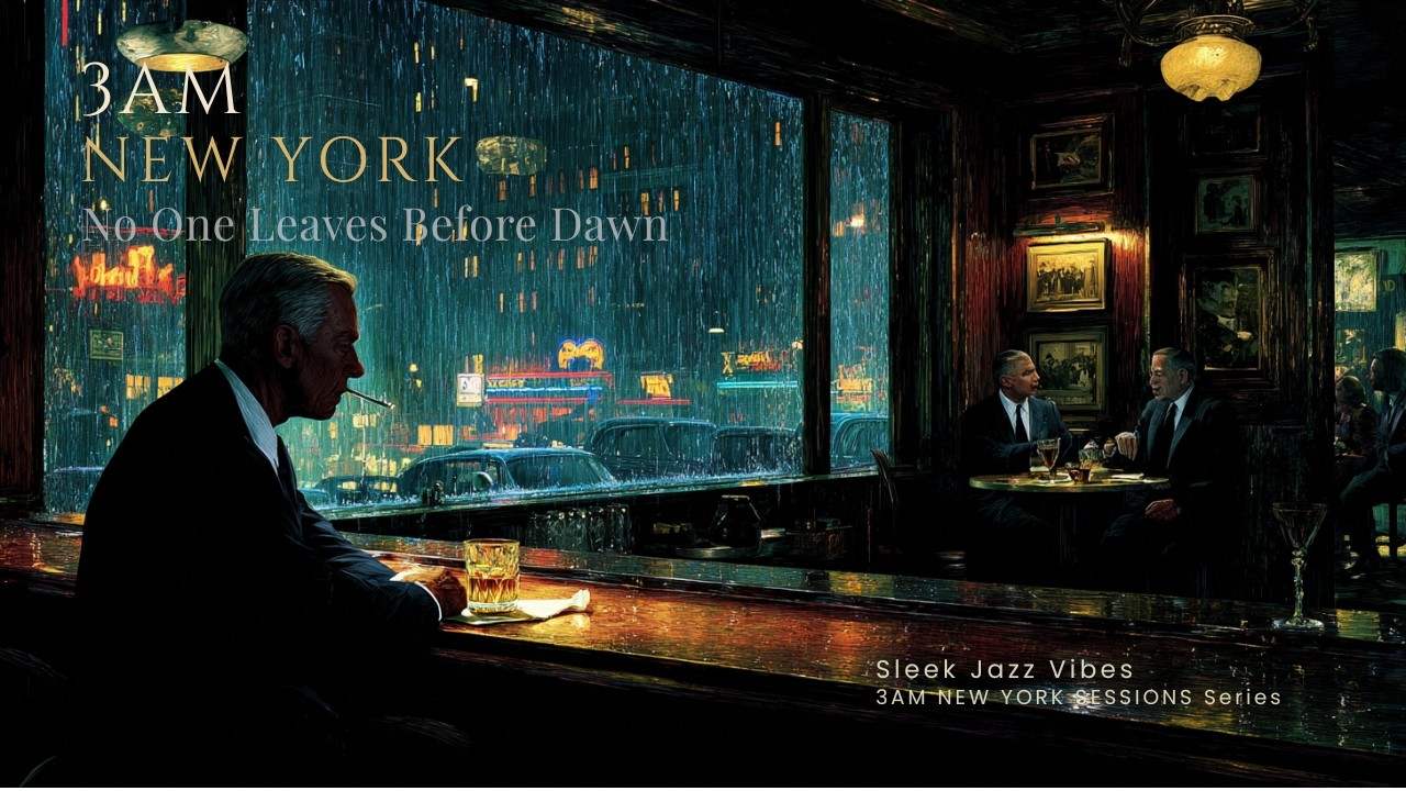 Contemplative Jazz Bar | Rainy Film Noir Vibes