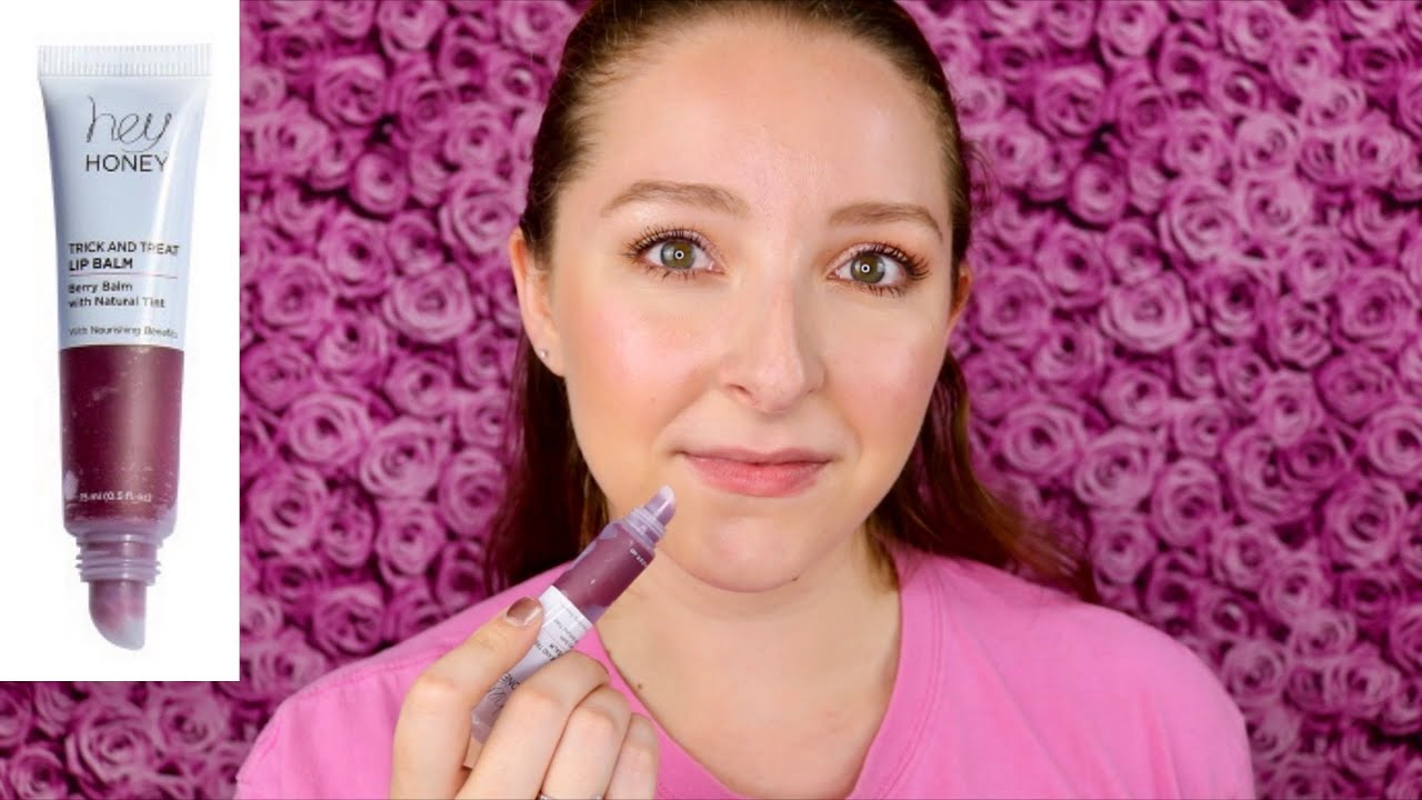 HEY HONEY TRICK AND TREAT LIP BALM REVIEW BERRY BALM WITH NATURAL