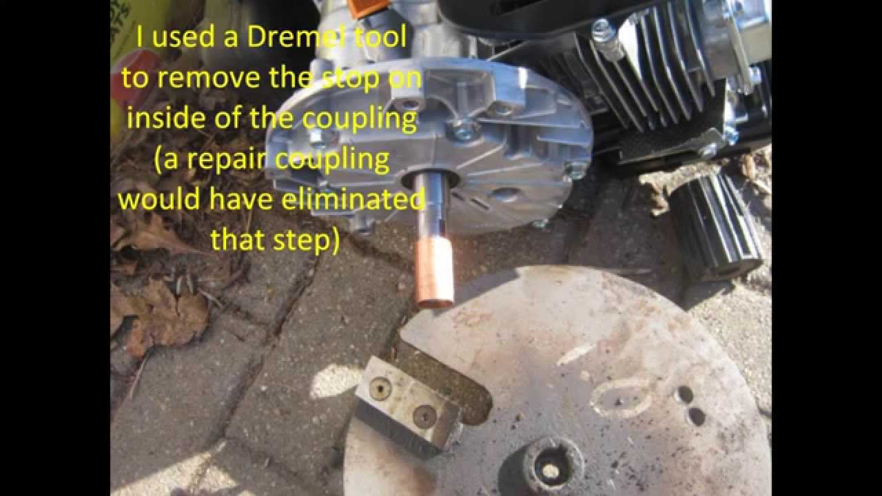 Harbor Freight replacement motor 69731 swap on Troy Bilt Shredder Vac 4