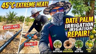 Major Trouble In The Date Palm Farm At 45C Heat.