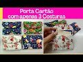 PORTA CARTÃO FEITO COM APENAS 3 COSTURAS