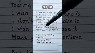Bad Liar - Imagine Dragons | Lirik #lyrics #songlyrics #music #badliarlyrics #imaginedragons #song