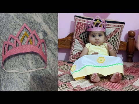 Happy birthday crown for birthday babies//How to make paper crown//@Sreelekha ideas & tips