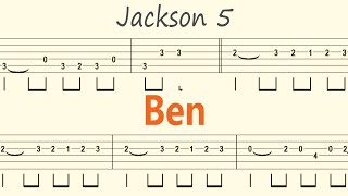 Ben / Jackson 5 / Guitar Solo Tab+BackingTrack