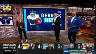 Get Up |  Louis Riddick PRAISES Derrick Henry 377 Rush yds this season, goes into NFL history