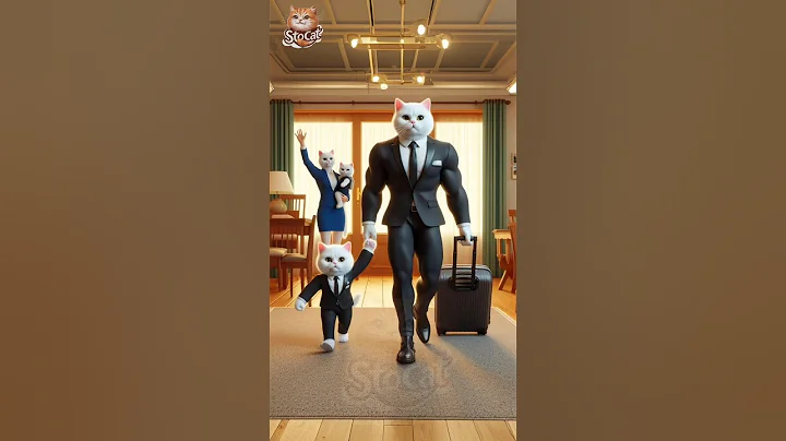 Watch the video about 🛫Unsettled journey of the white cat family🙀#cat #cute #kitten #aiart #family #funny #shorts