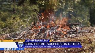 Burn permits resume in Shasta and Trinity counties Nov. 1