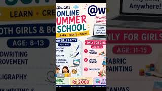 @wans online summer school Learn, Create, Grow