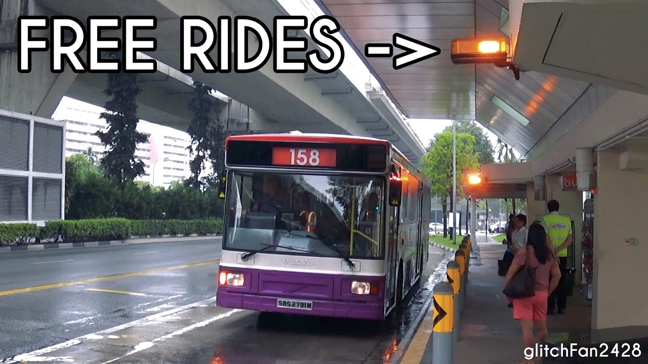 Serangoon Station w/ MRT Disruption Signal - Buses in Heavy Rain - Singapore 2017