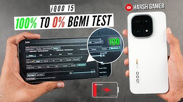iQOO 15 - 100% To 0% BGMI Test | Battery Drain Test 🔥