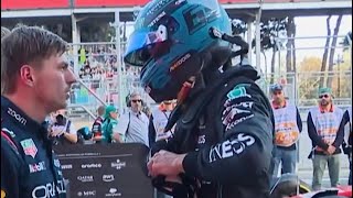 Lance Stroll Interrupts Max Verstappen And George Russell Face Off After Sprint Race