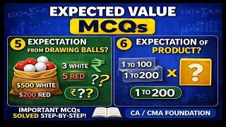 🎯 Expected Value MCQs | Expectation & Product of Random Variables (CA/CMA)